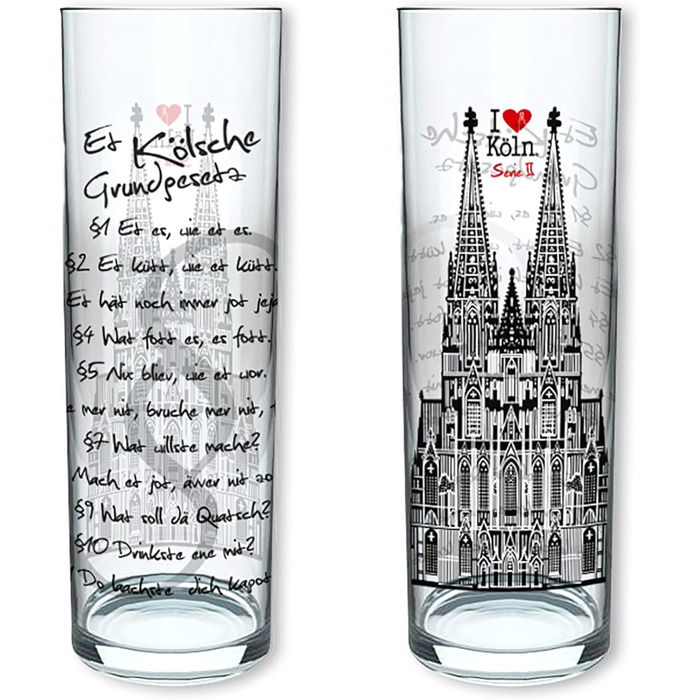 3forCologne Kölsch glasses, 6-pack, assorted colors, 0.2ml, Cologne sticks with Basic Law, beer glasses, drinking glasses with print. (MADE IN GERMANY), Size: MIX4