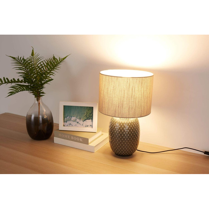 Настільна лампа Pauleen 48153 Pretty Classy з кераміки, світло-бежева, з абажуром з тканини, E27, 230V