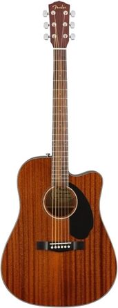 Електроакустична гітара Fender CD-60SCE Dreadnought, Махагоні, 6-струнна, з безкоштовними онлайн-уроками Fender Play, Натуральний колір