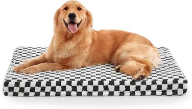 JOEJOY Extra Large Orthopedic Dog Bed, Extra Large Washable Cat Bed Dog Cushion with Memory Foam Washable Removable Waterproof Lining Orthopedic Dog Bed Gray