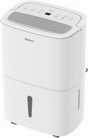 SHINCO 30L Електричний осушувач повітря з Wi-Fi, 105 м³, 5L бак, таймер, фільтр, безперервний злив (SDZ1-30D-M)