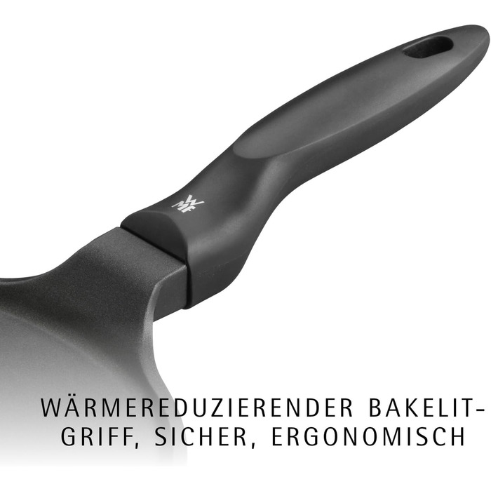 Сковорода WMF Devil Crepe 27 см для млинців з розподільником тіста та дерев'яною лопаткою, індукційна, алюмінієва з антипригарним покриттям