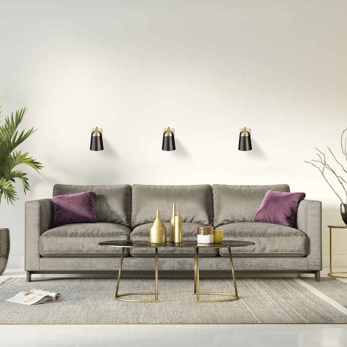 Relaxdays Wall Lamp Brass