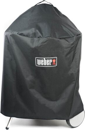 Преміум чохол Weber для круглих вугільних грилів Ø 47 см, дихаючий, водо- та УФ-стійкий, захист від вітру та дощу, з фіксацією на липучці, чорний