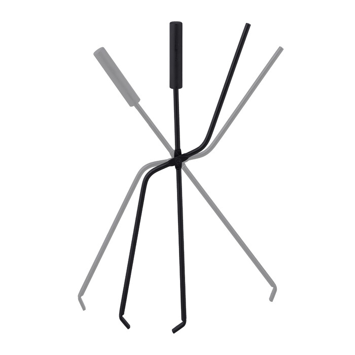 Relaxdays 5-Piece Fireplace Set in Grey/Black