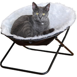 Ліжко для котів Kerbl Sharon, 40см, Ø50см, з металевим каркасом, складне, поліестер