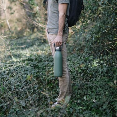 QWETCH 1.5L Stainless Steel Thermos Flask - Khaki Titan - 48h Cold & 16h Hot - Leakproof & BPA-Free Insulated Water Bottle with Handle - 1500ml - Perfect for Camping, Picnics & Family