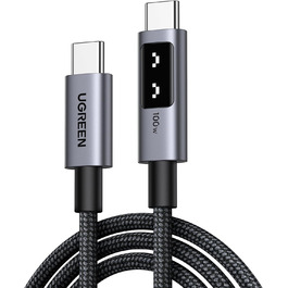 Кабель UGREEN UNO USB-C - USB-C 100W (5A/20V) PD 3.0, 2.0 м, сумісний з iPhone, MacBook, iPad, Galaxy, Pixel, Steam Deck