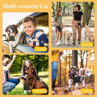 Сумка для ласощів для собак, тренувальна, ручна, з карабіном, для цуценят, собак, для подорожей, чорна, зелена, 2 шт.