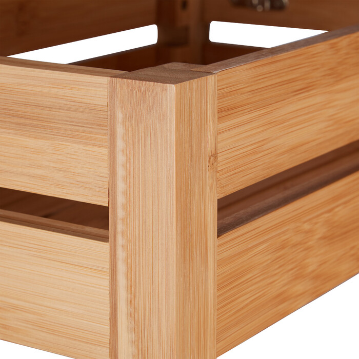 Relaxdays Bamboo Shelf with Shelves and Lid