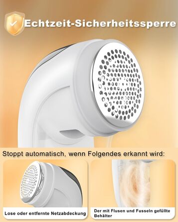 Електричний видалення ворсу для одягу, меблів та текстилю - портативний бездротовий пристрій з LED-дисплеєм та 3 рівнями налаштування