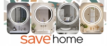 Кругле дзеркало у ванну кімнату SAVE HOME LED 60 см з підсвіткою та сенсорним керуванням