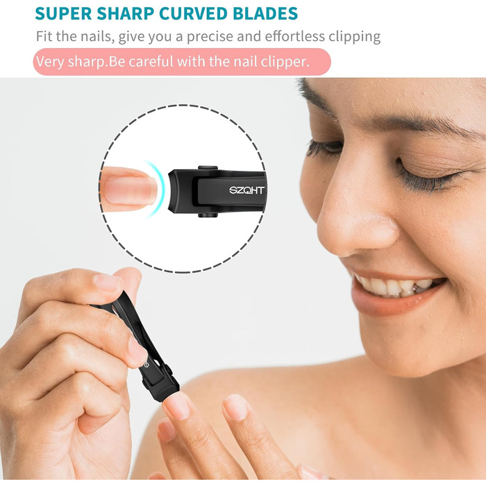 Набір для манікюру та педикюру SZQHT для товстих та врослих нігтів, чорний