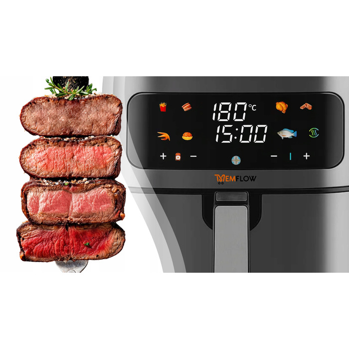 Аерофритюрниця Memflow 8 л, срібляста