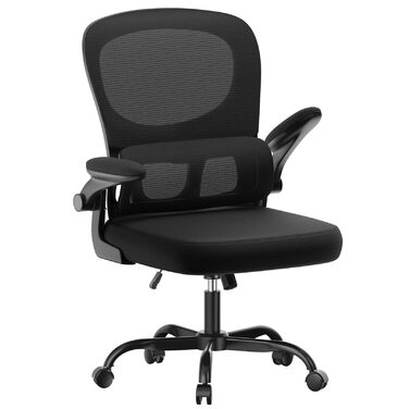 Офісний стіл Naspiro, ергономічне крісло з регульованою підголівником, підлокітниками та підтримкою попереку, поворотне крісло з дихаючою сіткою для дому та офісу (Чорний 2, без підголівника)