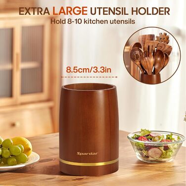 Набір дерев'яних лопаток для приготування їжі Spardar (7 шт.) - оранжево-коричневий