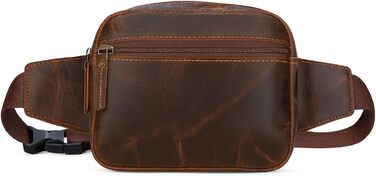 Чоловіча поясна сумка TheAntiq з натуральної шкіри, зелена, 20,3 x 12,7 x 7,6 см (8 x 5 x 3 дюйми)