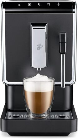 Кавомашина Tchibo Esperto Latte з функцією збивання молока для кави Crema, еспресо і молочних напоїв, антрацит