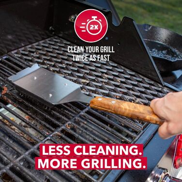 Безщетинна щітка та скребок для гриля BBQ-AID, 45,7 см, з нержавіючої сталі, безпечна щітка для очищення гриля, аксесуари для барбекю на вулиці