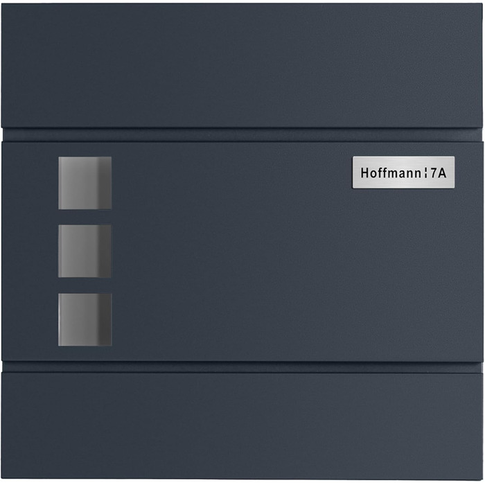 Поштовий ящик Zedelmaier з нержавіючої сталі, персоналізований, настінний, з відділенням для газет, 2 ключі, замок, антрацит 33x31x10 см