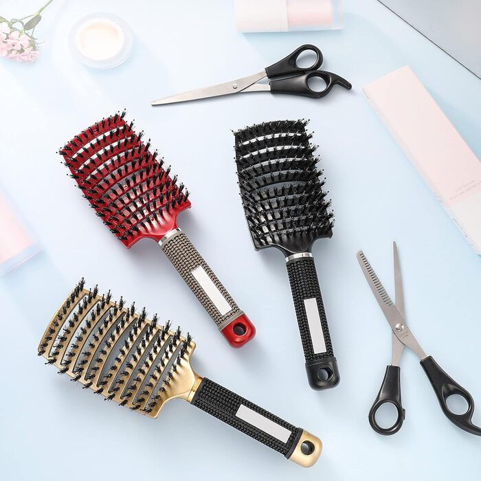 Набір гребінців для волосся з щетиною дикого кабана, 3 шт. – розпушувач, для довгих, тонких, густих, кучерявих волосся