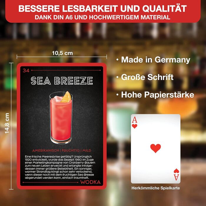Neubach Home Cocktail Cards - Set of 50 recipes including explanations and videos - Bar accessories - Party decorations - Gift ideas - Recipe book