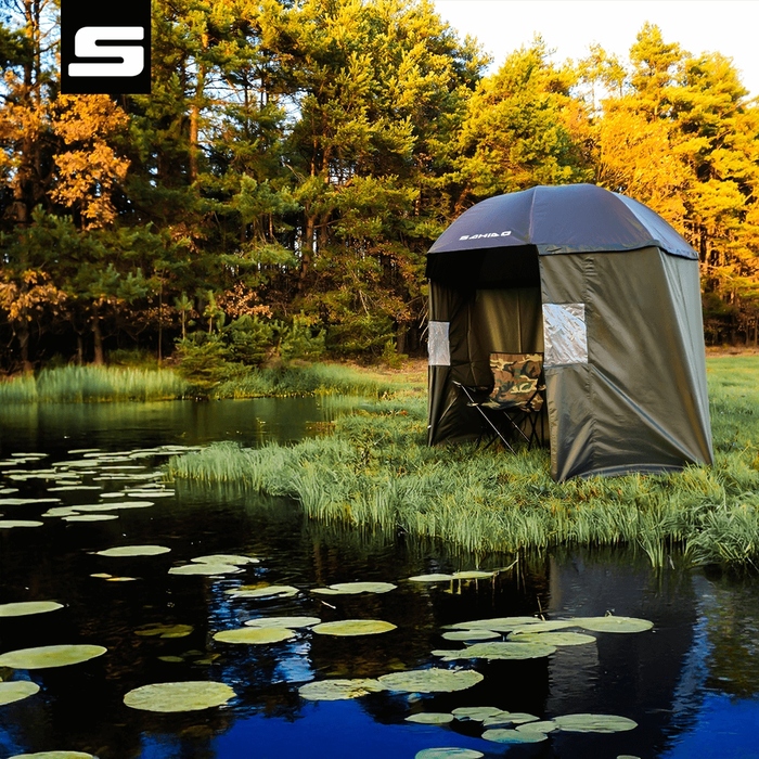 Водостійка рибальська парасолька з боковими стінками Sahido Fishing Shield Advanced 220