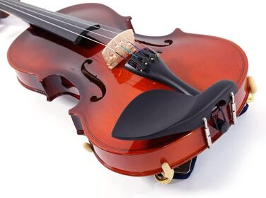 Скряпіна 4/4 Violin Set - Повний Розмір, Скряпіна, з Аркою, Струною, Смичком, Підпоркою та Високоякісною скрипкою з Масиву Дерева для Початківців (Натуральні Кольори)