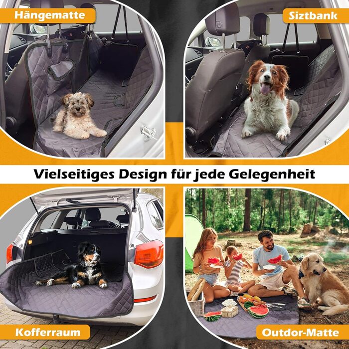 INNOVEST Захисний килимок для авто для собак - захист заднього сидіння, килимок у багажник, для подорожей та транспортування