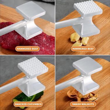 Ніж-толочок Fleischhammer 27см з подвійним боком для м'яса, товчених шніцелів, стейків, курки та свинини. Миється в посудомийній машині.