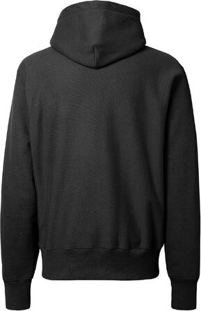 Чоловічий худі Champion Reverse Weave, комфортний флісовий світшот з капюшоном, чорний, розмір L