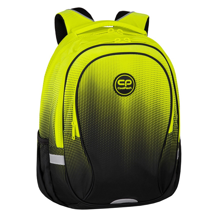 Багатофункціональний шкільний рюкзак CoolPack, чорний з жовтими та золотистими елементами, 29 л