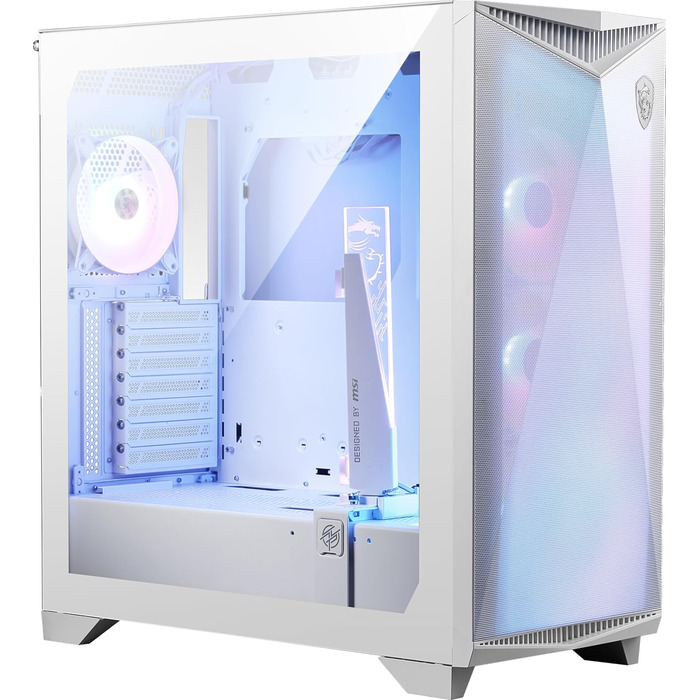 Корпус ПК MSI MPG GUNGNIR 300R Airflow White: Mid-Tower з загартованим склом, підтримка ATX/M-ATX/Mini-ITX, 4 x 120mm ARGB вентилятори, USB 3.2 Gen 2x2 Type-C