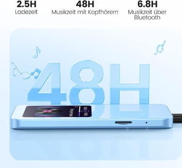 MP3-плеєр AGPtek A19X, синій, 32 ГБ
