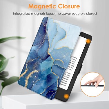 Чохол Fintie для Kindle 6 (11 покоління) 2024/2022 з авто-вимиканням, захисний чохол для Kindle Basic 2024, Ozean Marmor