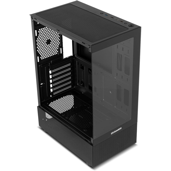 Корпус для ПК NOX Xtreme Products Hummer Vision Black – Mid-Tower ATX/Micro ATX з загартованим склом, підтримка 5 вентиляторів, USB 3.0