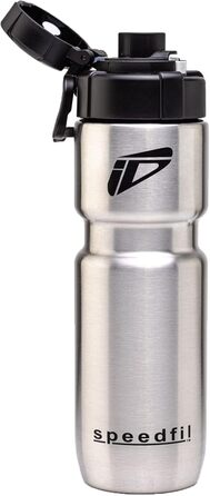 Speedfil Speedflask Vacuum-Insulated Stainless Steel Water Bottle for Cycling, Sports, with Lid 2.0 (silver)
