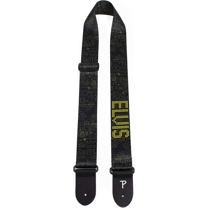 Гітарний ремінь Perri's Leather Poly Pro Hootenanny, 58 дюймів, чорний