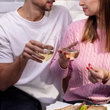 Кросно Шампанські келихи Prosecco | Набір 6 шт. | 280 мл | Колекція Harmony | Келихи для шампанського та Prosecco | Ідеально для дому, ресторанів та вечірок | Можна мити в посудомийній машині