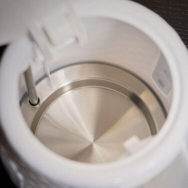 Електричний чайник Eldom C265B 1.7 л, білий, ретро дизайн, індикатор рівня води