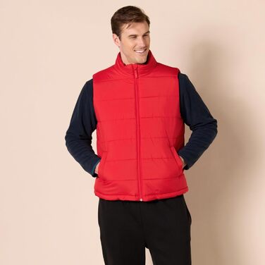 Чоловіча жилетка Amazon Essentials з ізольованим пухом та флісовою підкладкою (XS, Червона)