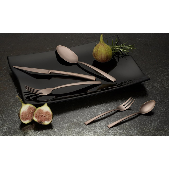 ECHTWERK Avelino Flatware Set, Bronze Edition, 20-Piece, Dinnerware Set for up to 4 People, 18/10 Stainless Steel, Matte Finish, High-Quality Cutlery Set, for Dining Table, Table Decoration for Weddings & Festive Tables