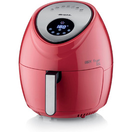 Фритюрниця Ariete Airy Fryer XXL 4618, 7 л, електрична, 1800 Вт, 7 режимів, таймер 60 хв, сенсорний LCD-дисплей, температура до 200°C, червона