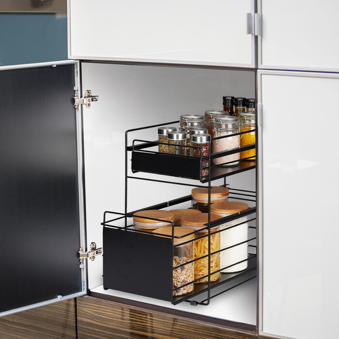 Relaxdays Drawer Shelf with 2 Baskets