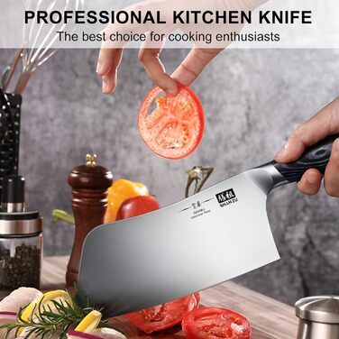 Ніж кухарський SHAN ZU, 18 см, професійний, з високоякісної сталі, з ручкою з дерева K133