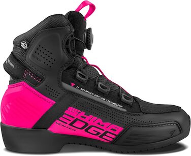 Мотоциклетне взуття SHIMA EDGE WP для чоловіків - підсилені дорожні моточеревики з системою закриття ATOP, підтримкою щиколотки, неслизькою підошвою, перемикачем передач (43). Також доступні жіночі моделі (40 EU, вентильовані рожеві).