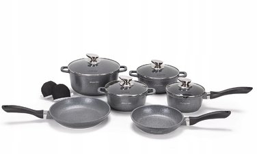Набір кастрюль та сковорідок Kamille, 10 предметів, для індукційних та газових плит