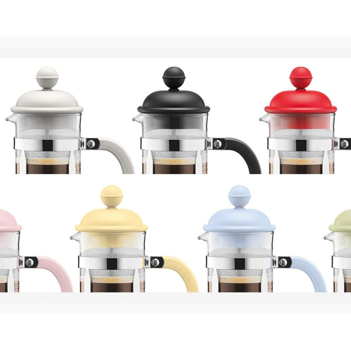 Bodum CAFFETTIERA Coffee Maker (French Press System, Permanent Stainless Steel Filter, 0.35 liters) Red 3 Cup Red