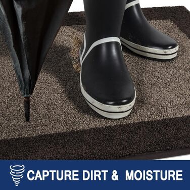 При Entrance килимок для бруду FCSDETAIL 60 x 90 см, вологопоглинаючий та антиковзаючий килимок для входу, собак та дому, коричневий