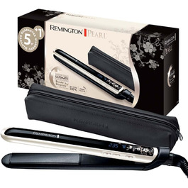Випрямляч для волосся Remington Pearl S9501 - [Тест-переможець] з керамічним покриттям з перлами, LCD-дисплей, 150-235°C, чохол